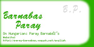 barnabas paray business card